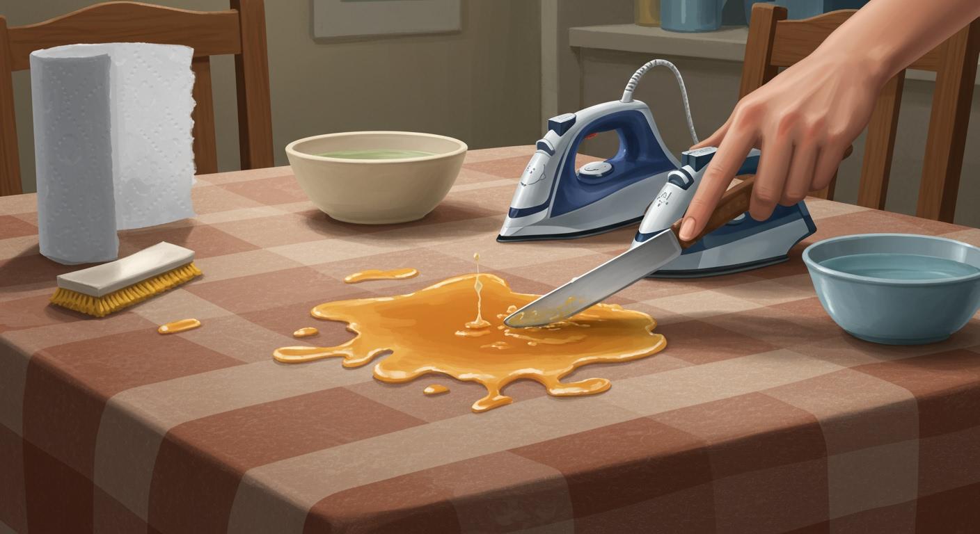 How to Get Wax Out of Tablecloths Using Household Items