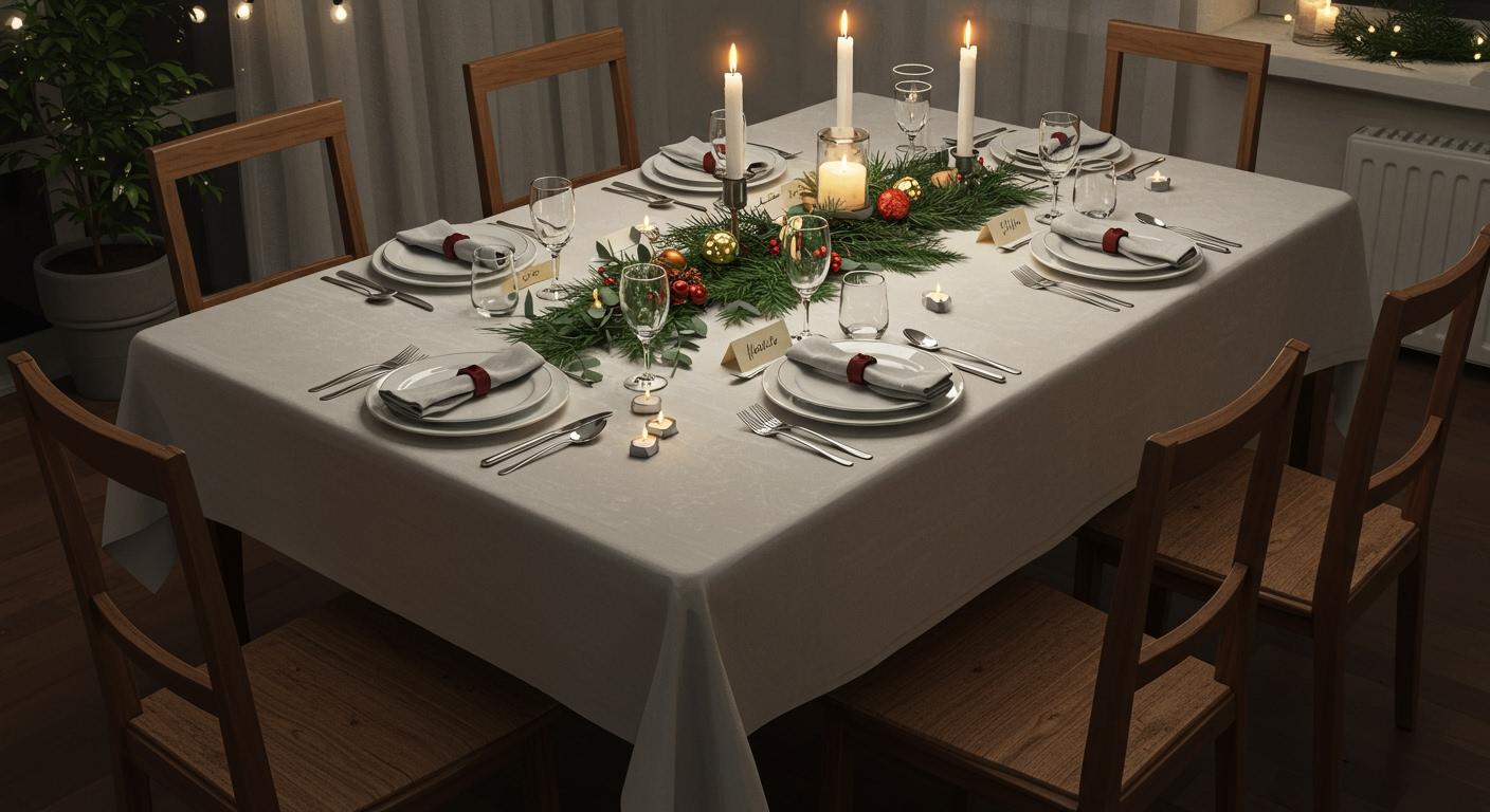 Holiday Table Decorating Made Easy with Rectangular Tablecloths
