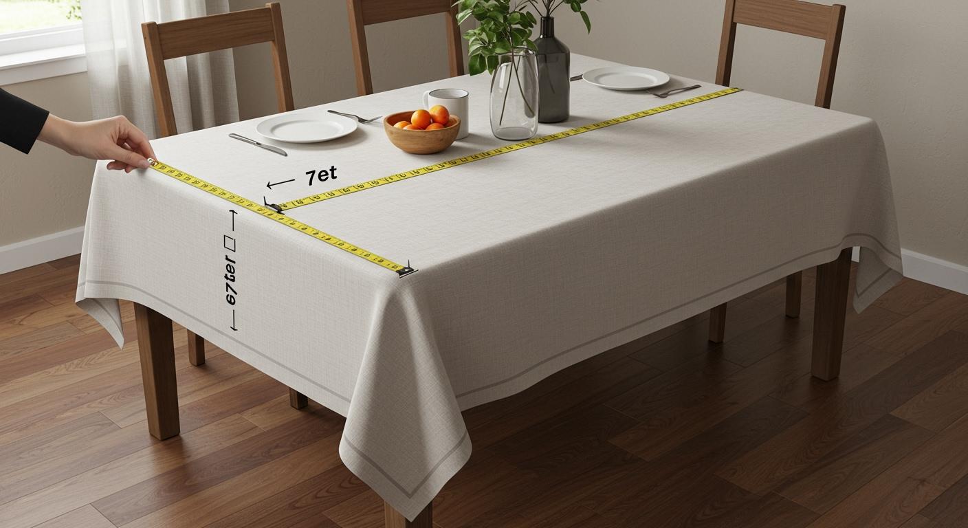How to choose the right size tablecloth for a 7 foot rectangular table