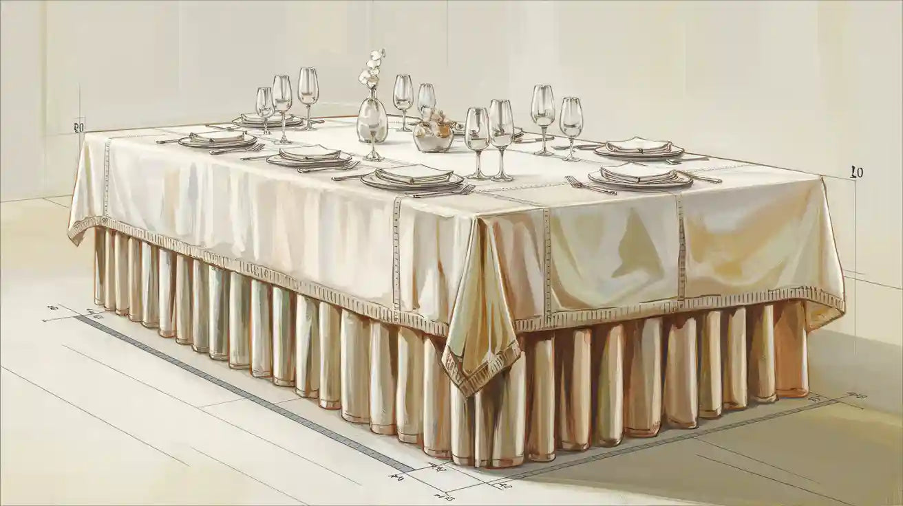 Tablecloth size for an 8ft rectangle table