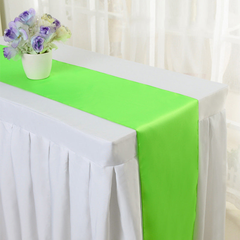 Satin 110"x12" Table Runner Fruit Green