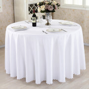 Premium Polyester 133" Round Tablecloth White