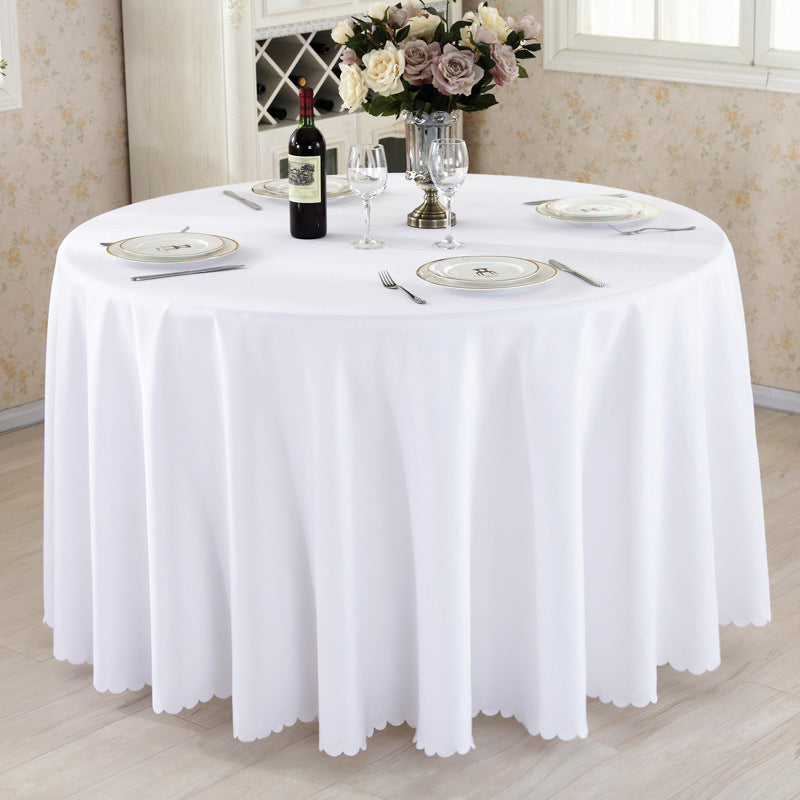 Premium Polyester 133" Round Tablecloth White