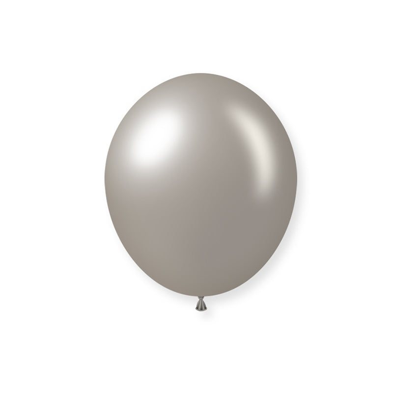10" Latex Balloons 100 Pcs Pearl Silver