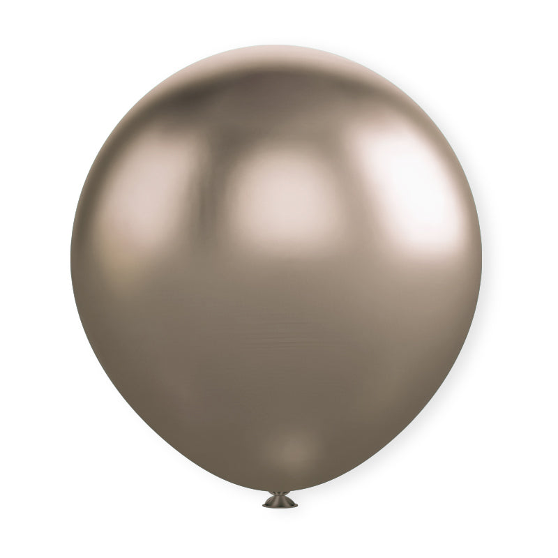 18" Latex Balloons 10 Pcs Chrome Champagne Gold