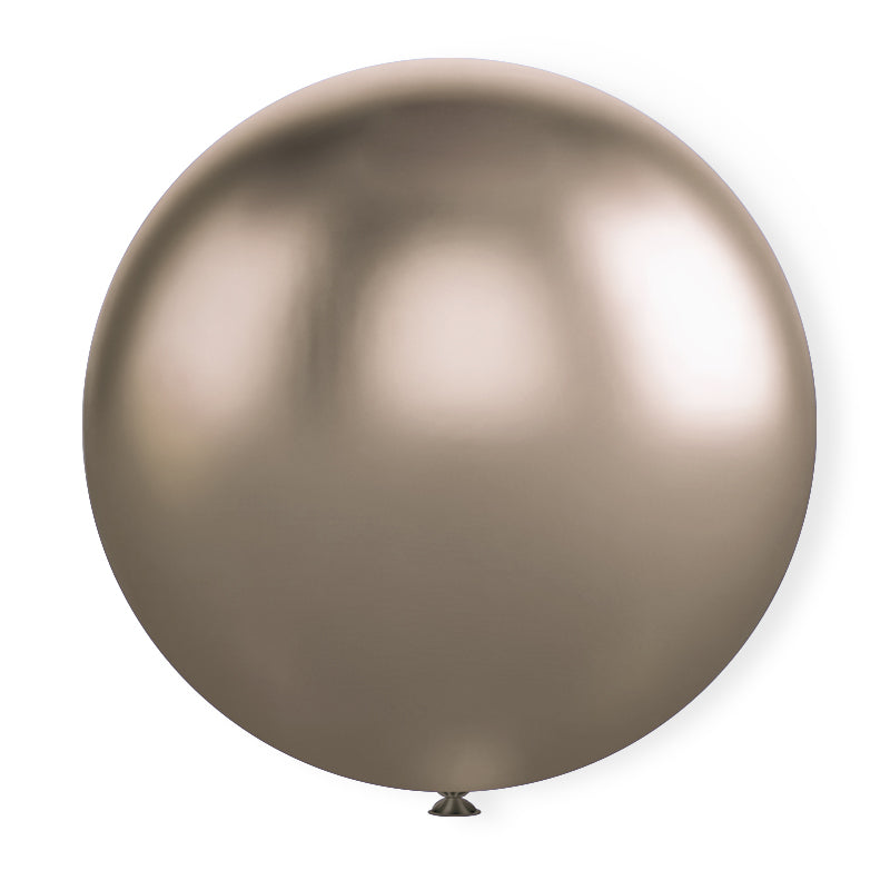36" Latex Balloons 5 Pcs Chrome Champagne Gold