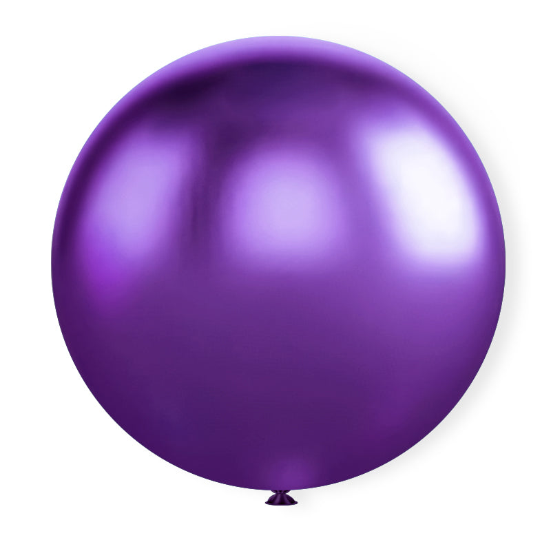 36" Latex Balloons 5 Pcs Chrome Purple
