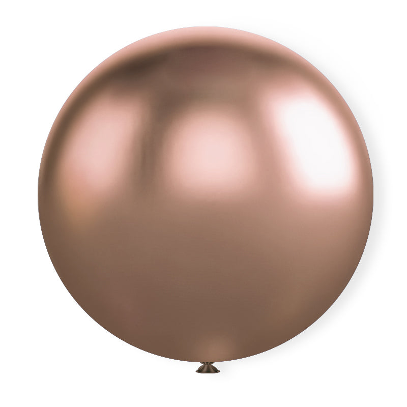 36" Latex Balloons 5 Pcs Chrome Rose Gold