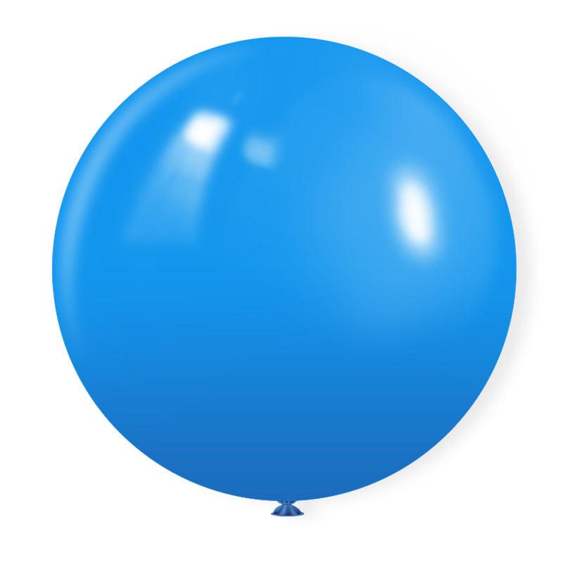 Matte 36" Latex Balloons 5 Pcs Mid Blue