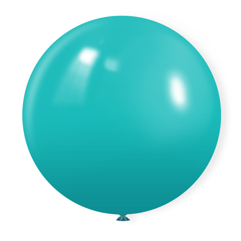 Matte 36" Latex Balloons 5 Pcs Caribbean Blue