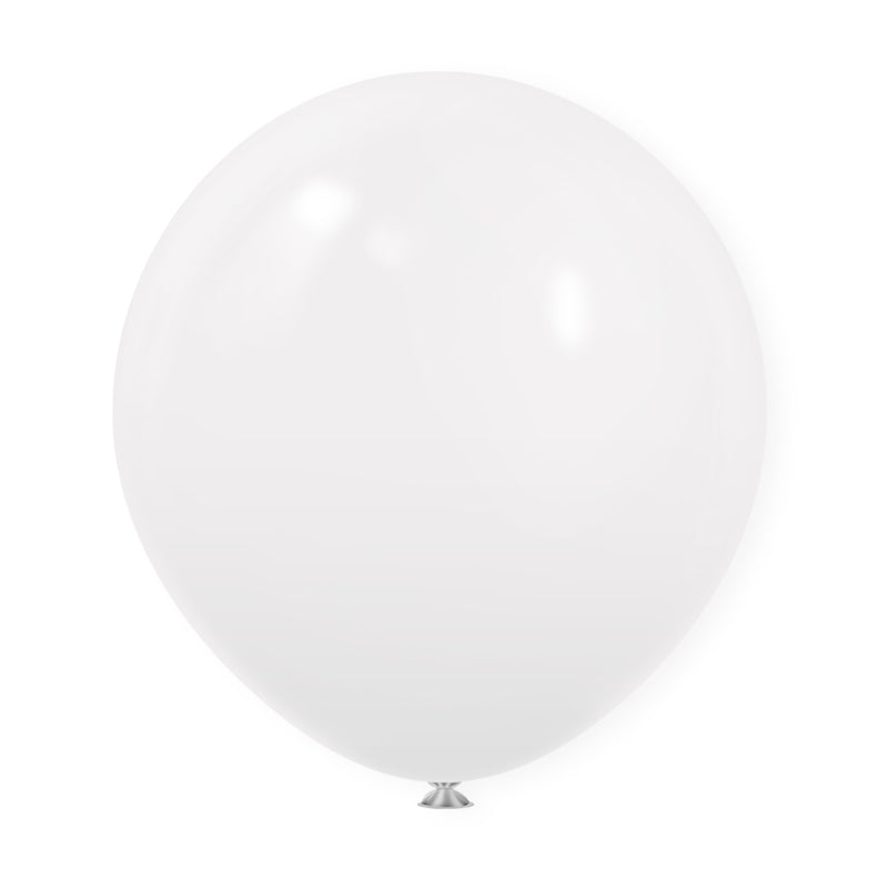 Matte 18" Latex Balloons 10 Pcs White
