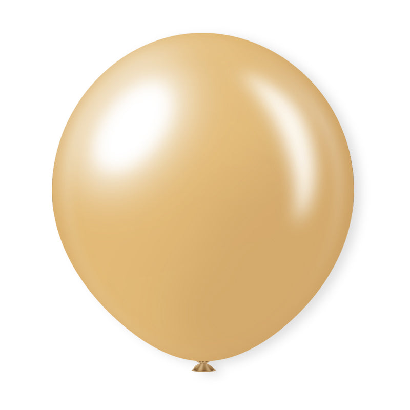 18" Latex Balloons 10 Pcs Shiny Pearl Peach