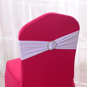 Elastic Chair Back Bow 6"x14" White