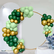 Elegant Gold Metal Round Wedding Arch Photo Backdrop Stand 7.2ft