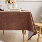 Luxury Faux Cotton and Linen Solid Color Thickened Tablecloth Coffee