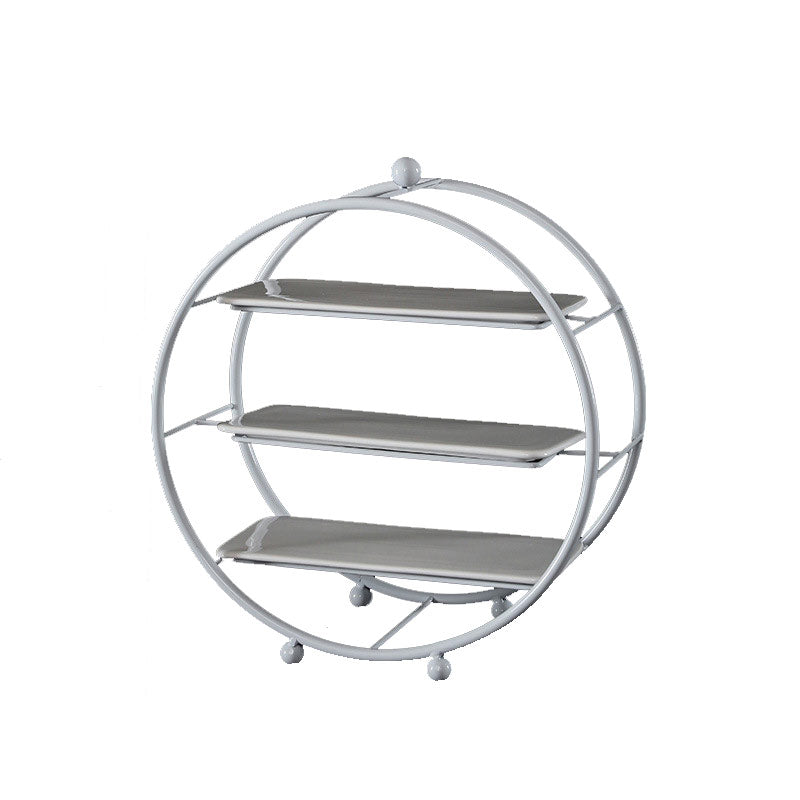 16" Tall White 3 Tier Metal Dessert Display Stand