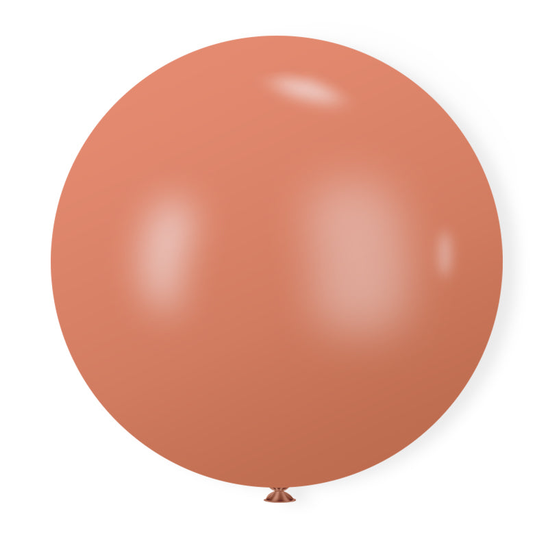 36" Latex Balloons 5 Pcs Retro Cameo Brown