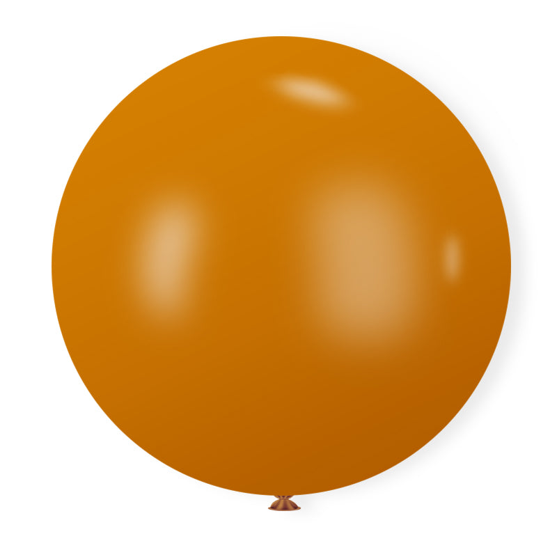 36" Latex Balloons 5 Pcs Retro Caramel Orange