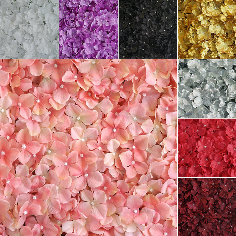 Flower Wall Panel Set, Artificial Wall Flower Backdrop 24x16 Inch 3D Silk Hydrangea Rose Floral Panel for Photo Background Home Party Wedding Backdrop Decoration(4 pcs)