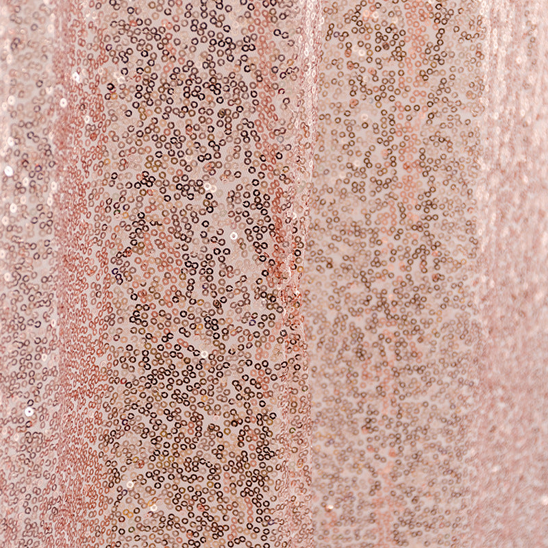 Sequin Round Tablecloth 108" Black