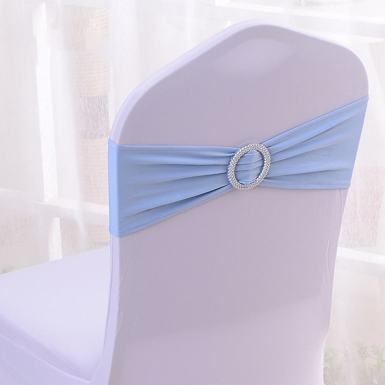 Elastic Chair Back Bow 6"x14" White