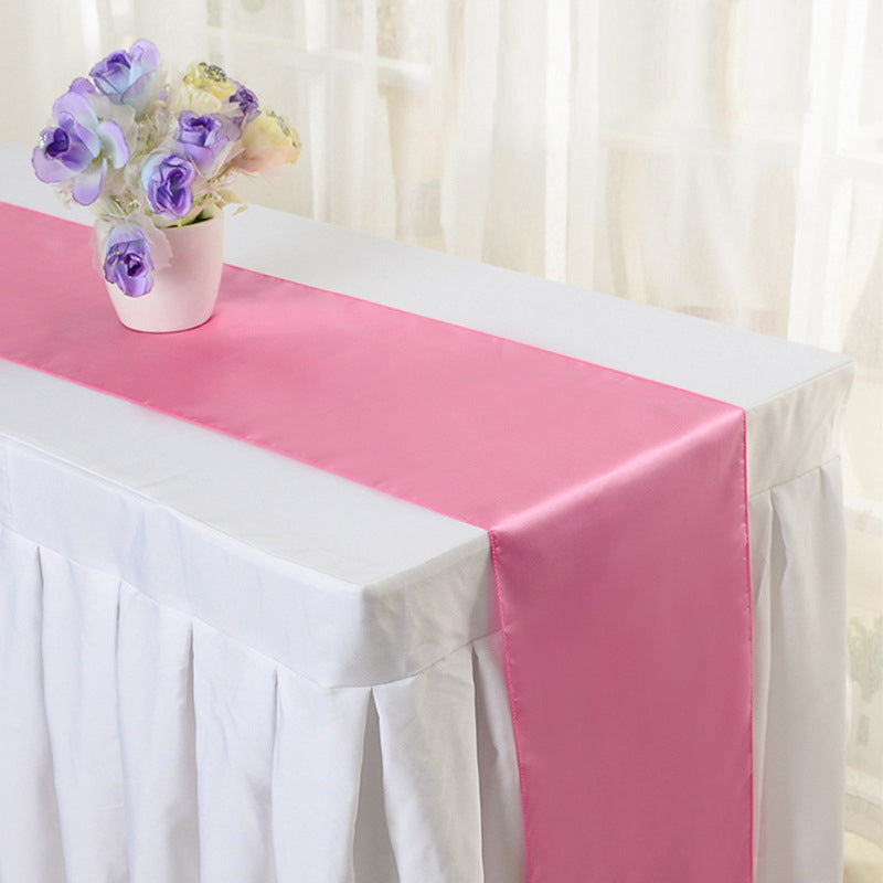 Satin 110"x12" Table Runner Pink