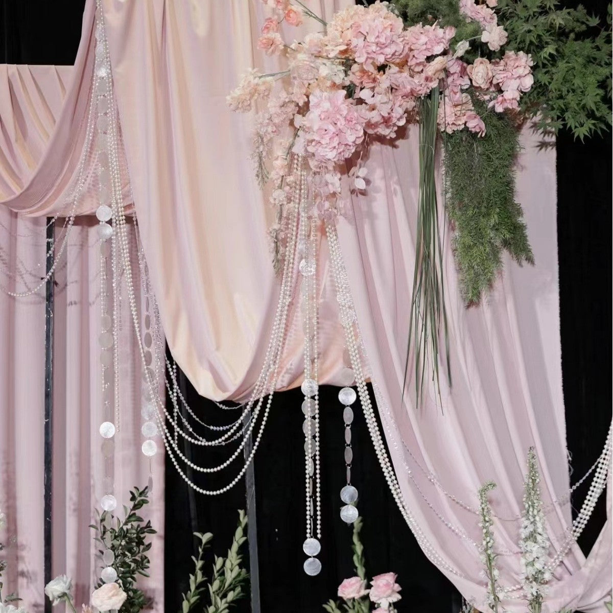 4-Way Stretch Spandex Backdrop Drape Curtain Flesh Pink