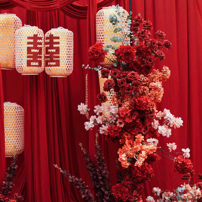 4-Way Stretch Spandex Backdrop Drape Curtain Red
