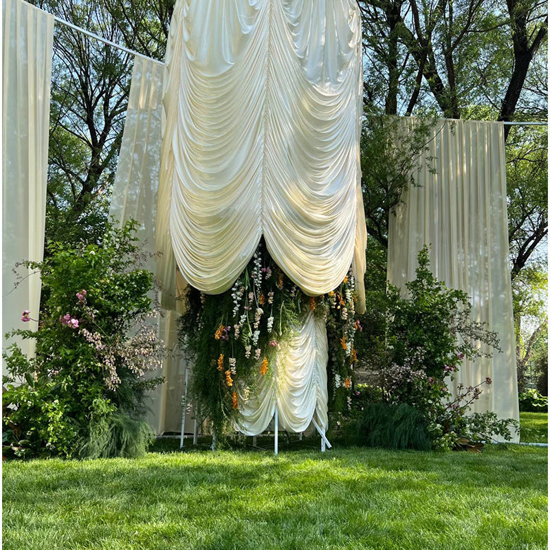 4-Way Stretch Spandex Backdrop Drape Curtain Off-White