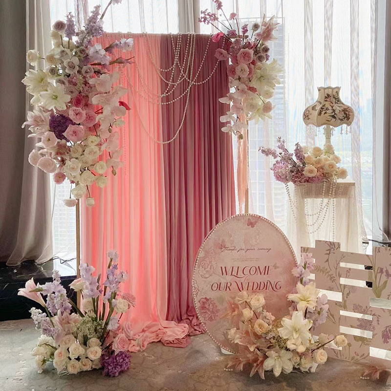 4-Way Stretch Spandex Backdrop Drape Curtain Bean Paste Pink