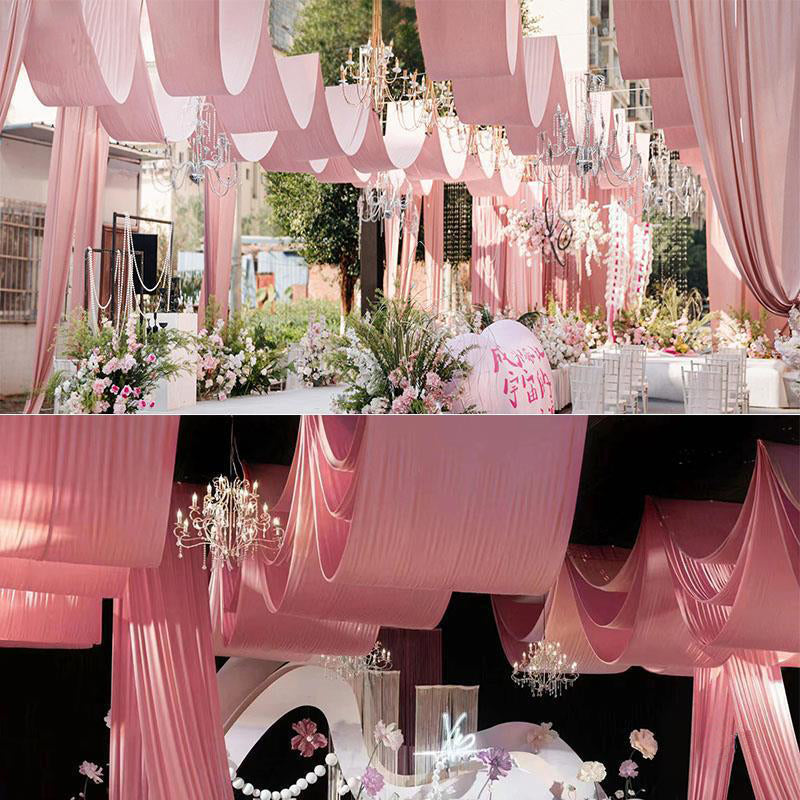 4-Way Stretch Spandex Backdrop Drape Curtain Bean Paste Pink