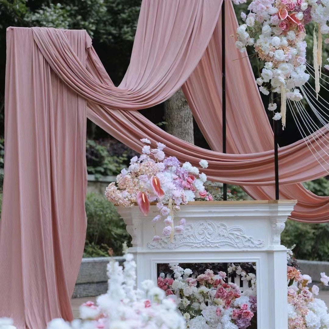4-Way Stretch Spandex Backdrop Drape Curtain Bean Paste Pink