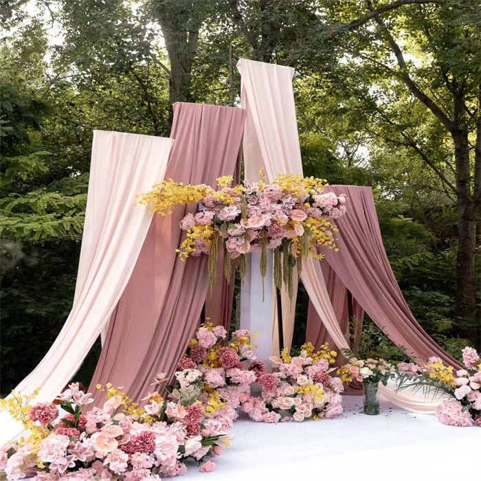 4-Way Stretch Spandex Backdrop Drape Curtain Bean Paste Pink