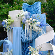 4-Way Stretch Spandex Backdrop Drape Curtain Sky Blue
