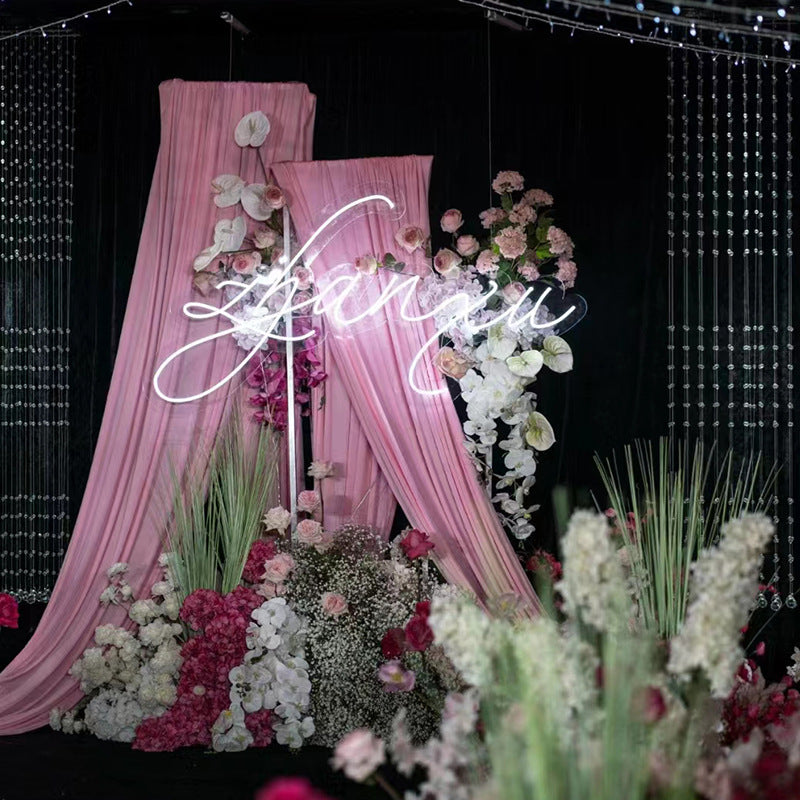 4-Way Stretch Spandex Backdrop Drape Curtain Pink