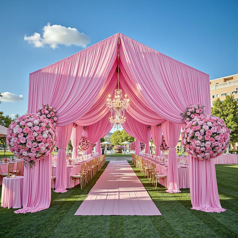 4-Way Stretch Spandex Backdrop Drape Curtain Pink
