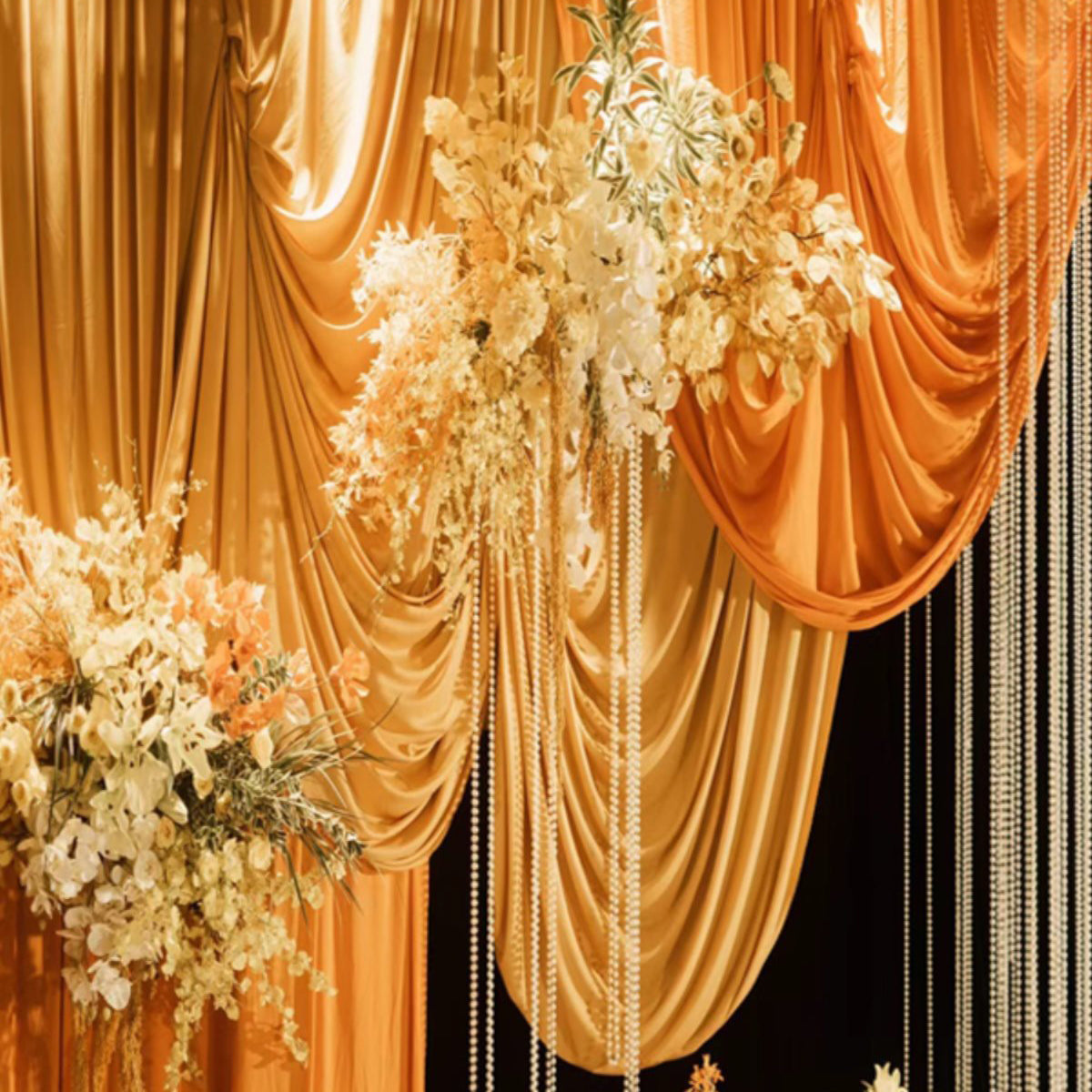 4-Way Stretch Spandex Backdrop Drape Curtain Gold