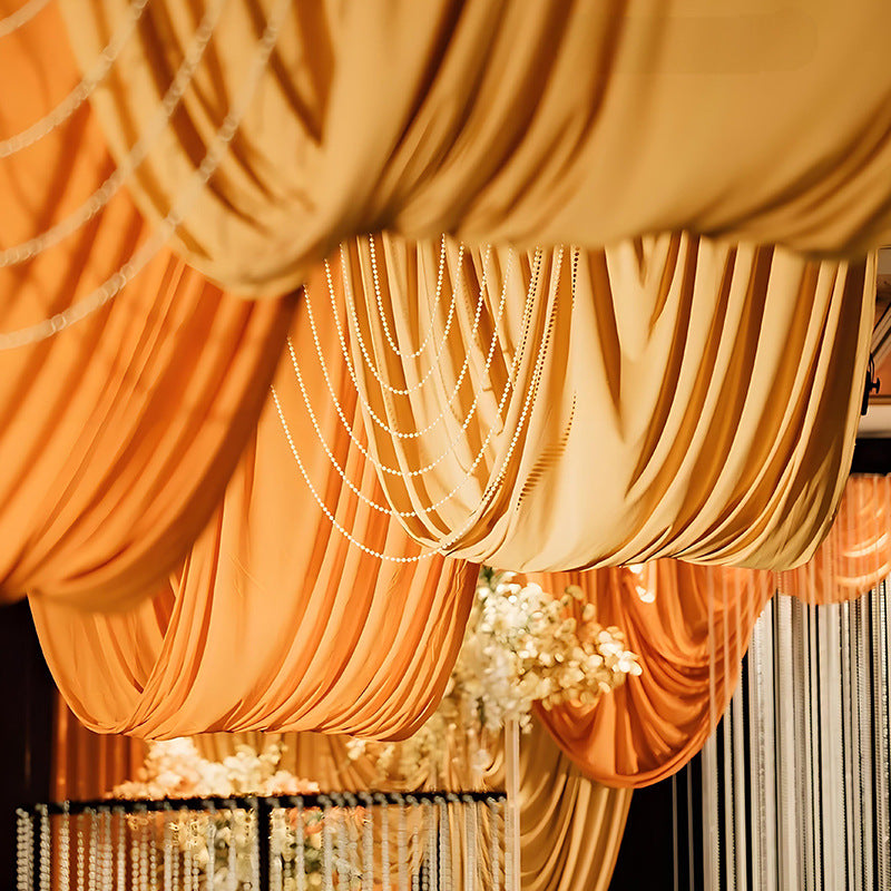 4-Way Stretch Spandex Backdrop Drape Curtain Gold