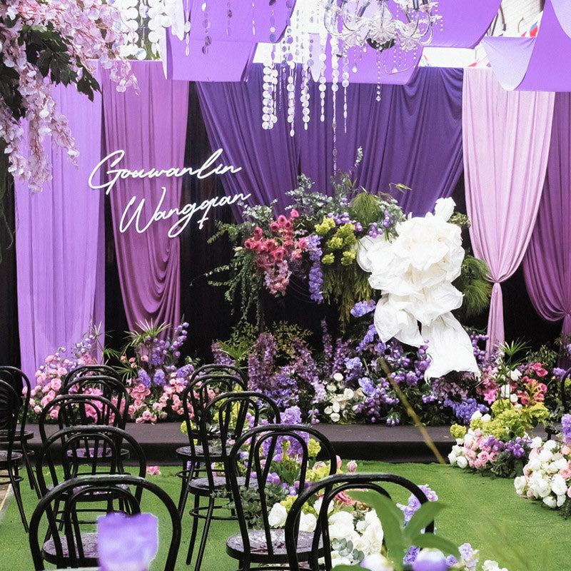 4-Way Stretch Spandex Backdrop Drape Curtain Purple