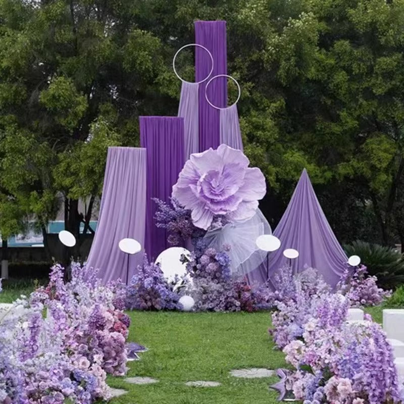 4-Way Stretch Spandex Backdrop Drape Curtain Purple