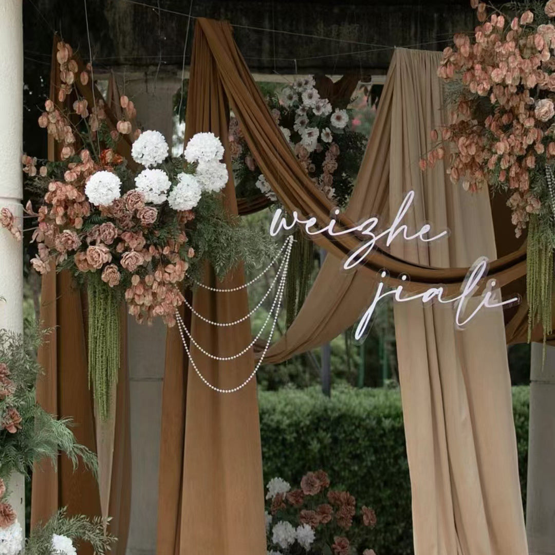 4-Way Stretch Spandex Backdrop Drape Curtain Dark Brown