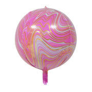 Marble Agate Balloons 3Pcs 22 Inch 4D Foil Balloon Gold Pink