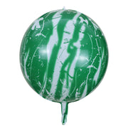 Marble Agate Balloons 3Pcs 22 Inch 4D Foil Balloon Green