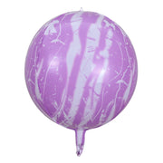 Marble Agate Balloons 3Pcs 22 Inch 4D Foil Balloon Purple