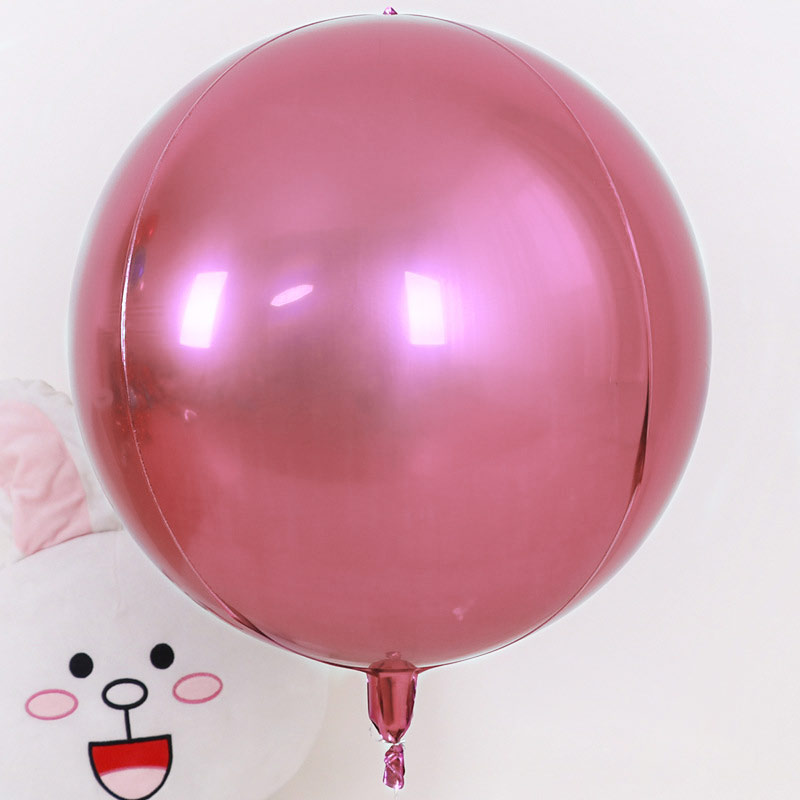 2 Pcs Large 4D balloon 22" Foil Mylar Sphere Balloon Light Pink