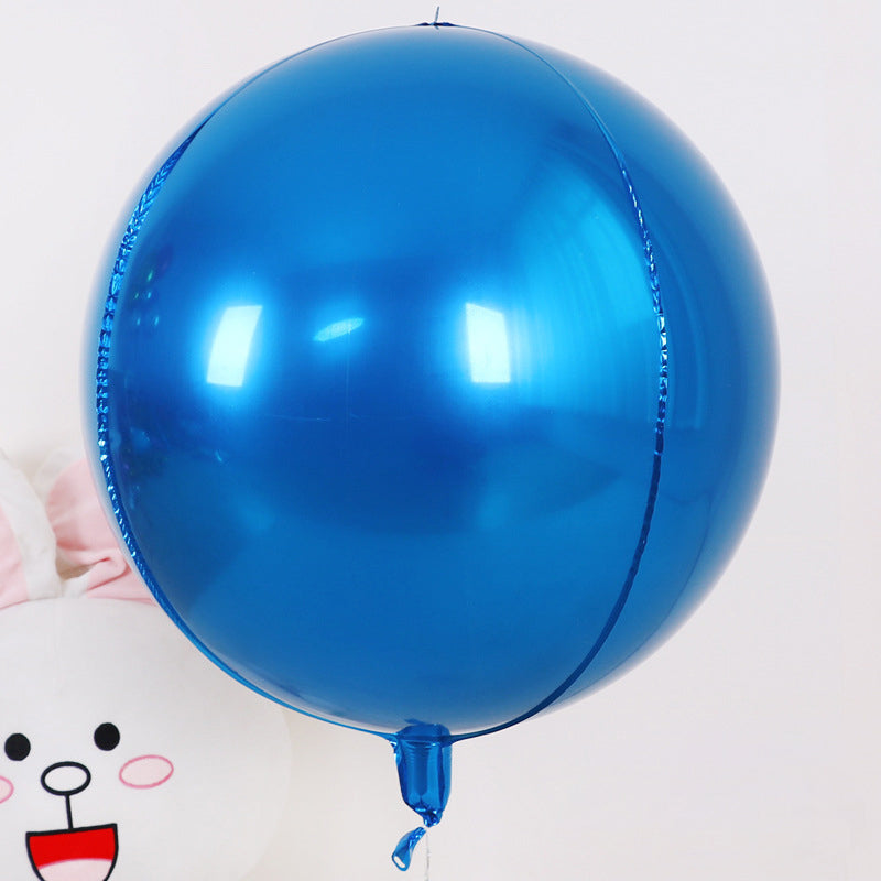 2 Pcs Large 4D balloon 22" Foil Mylar Sphere Balloon Dark Blue