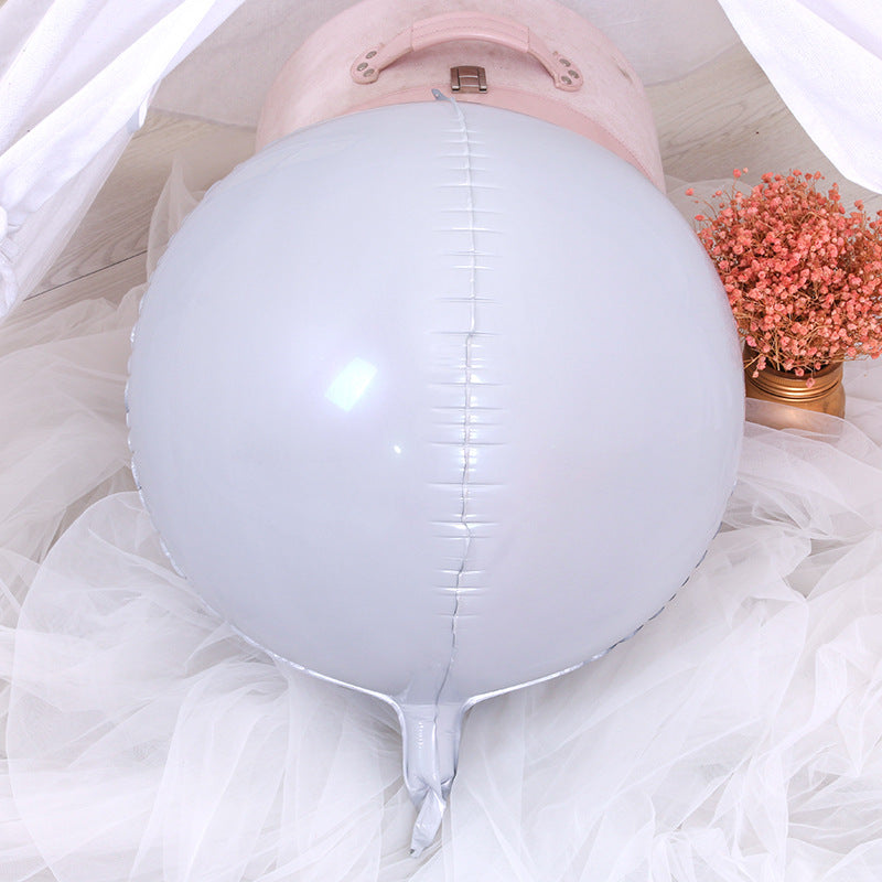 2 Pcs Large 4D balloon 22" Foil Mylar Sphere Balloon White