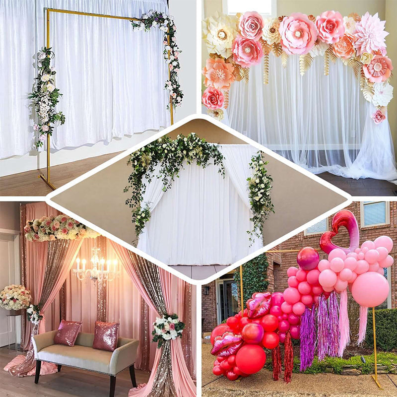 Heavy Duty Metal Square Balloon Flower Frame Photo Backdrop Stand 8.2ft