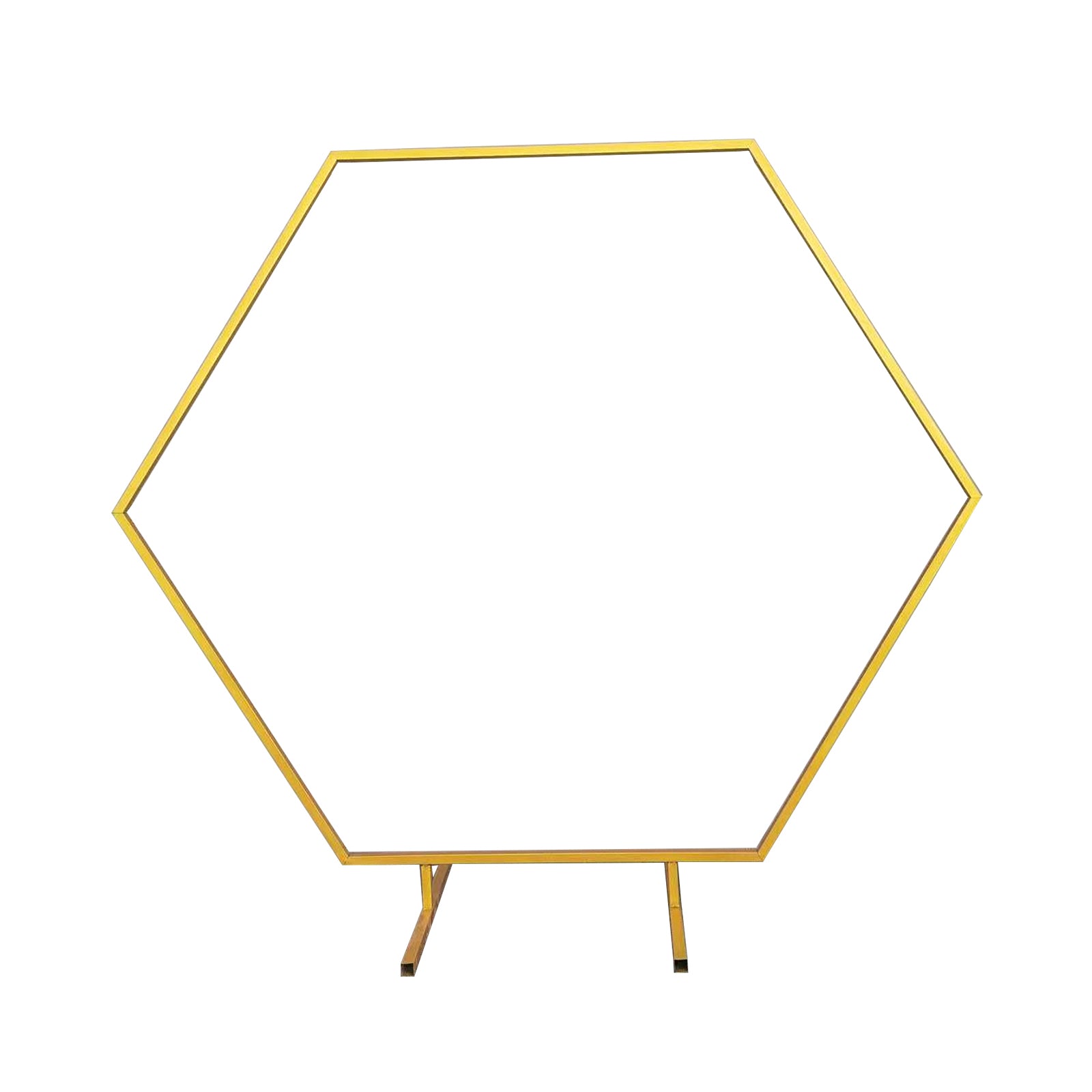 Heavy Duty Gold Metal Hexagonal Wedding Arch Photo Backdrop Stand 7.87ft