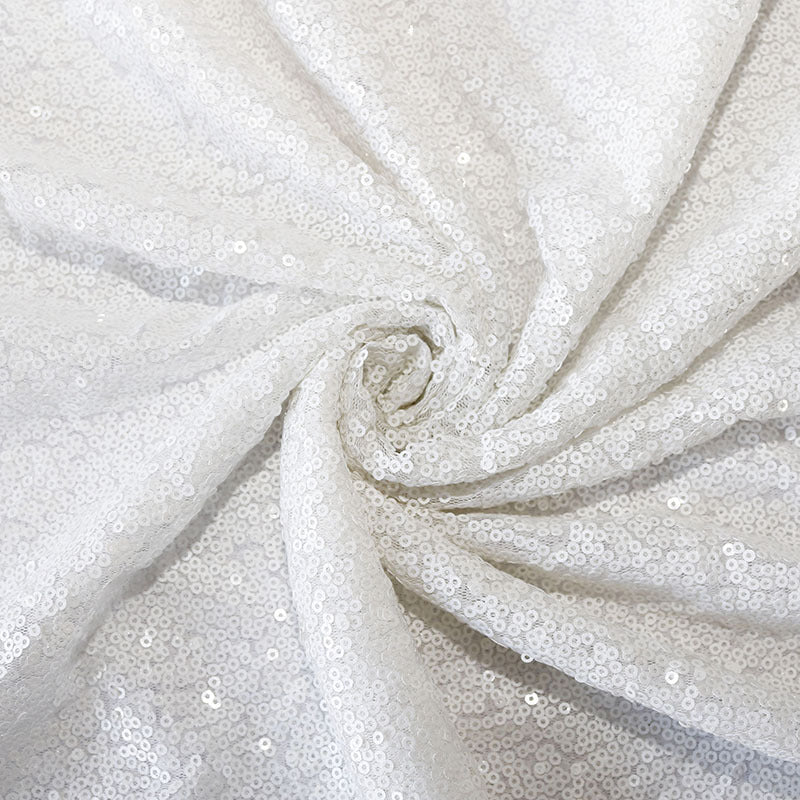Sequin Round Tablecloth 108" Sky Blue